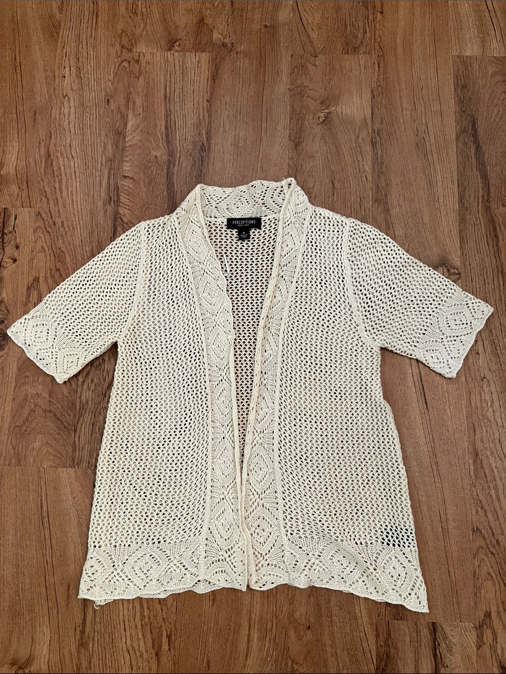 NWOT Perceptions New York Crochet Cardigan
